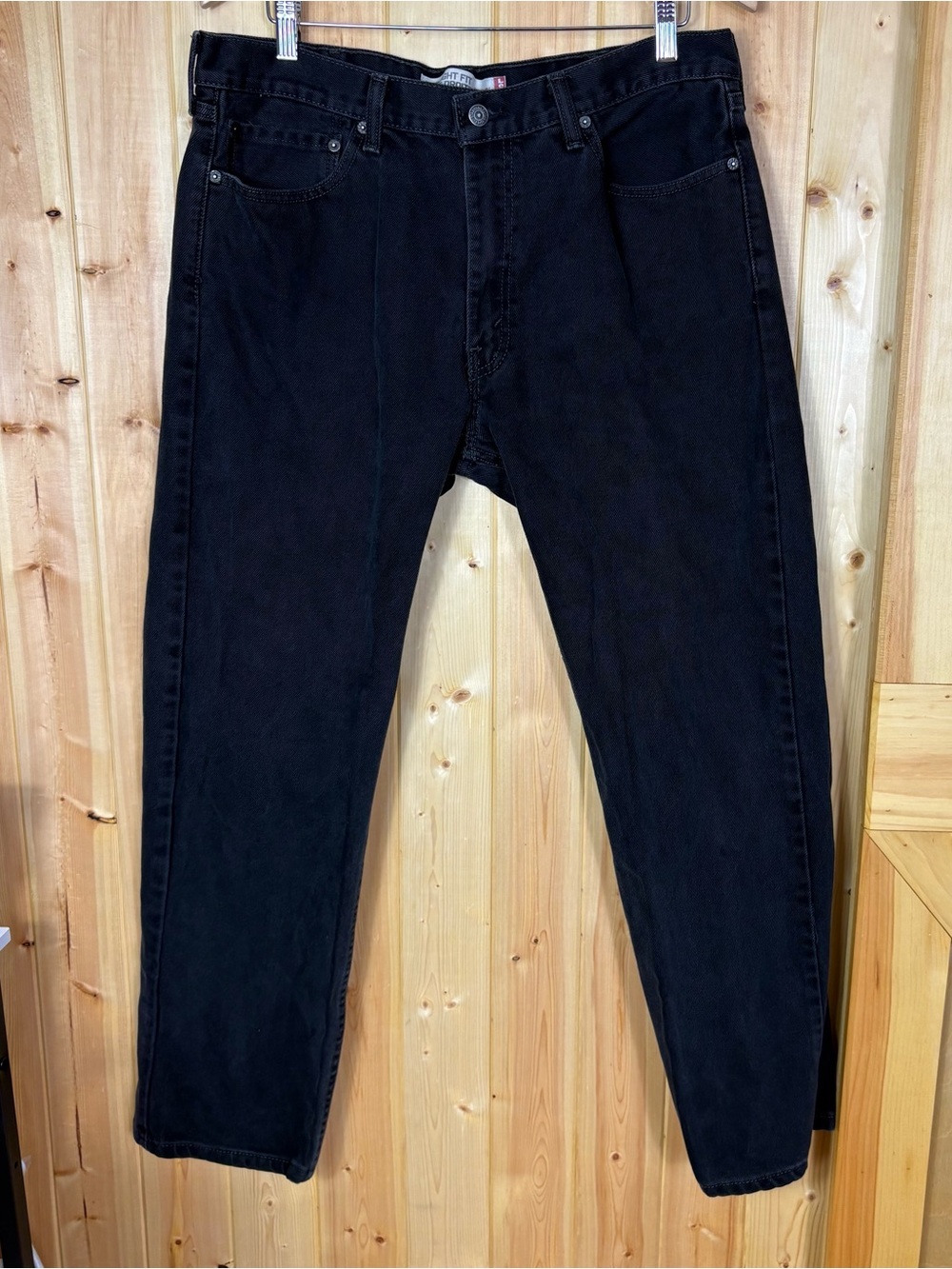 Levi’s 505 Straight Fit Black Jeans Men’s 38x32 Made in Mexico Classic Denim